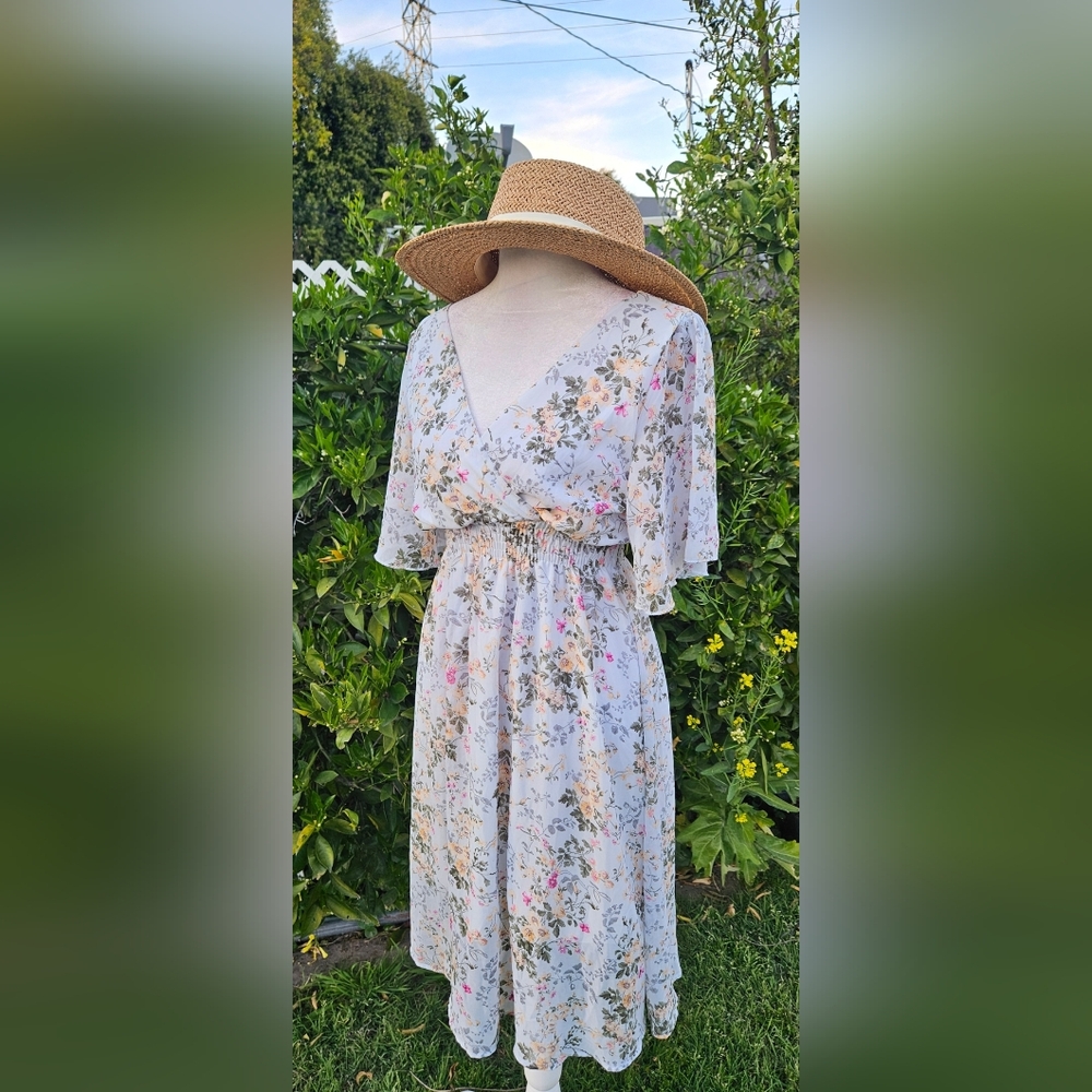 Floral V-Neck Women Dress